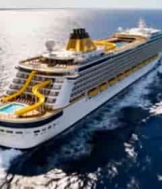  海上航行的大型游轮1277#横屏 	 