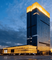 摩天大楼傍晚风光5452#横屏 