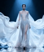 模特舞台走秀飘逸长裙展示2169#横屏 