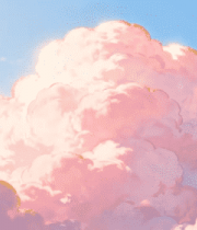 梦幻粉色云朵蓝天背景765#横屏 