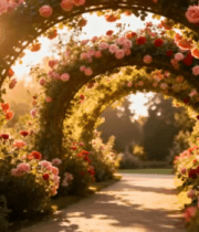 玫瑰花园拱形花廊4851#横屏 