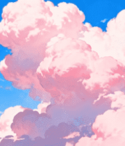 梦幻粉色云朵蓝天景象4674#横屏 