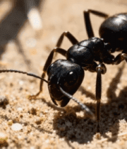 蚂蚁在沙地爬行特写素材3999#横屏 