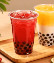 两杯珍珠奶茶特写727#横屏 