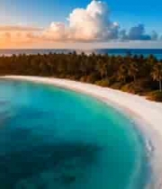  海岛海滩全景风光646#横屏 	 - 