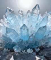 蓝色水晶矿石特写素材5307#横屏 