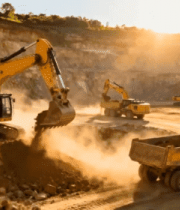 矿坑挖掘机作业场景3965#横屏 