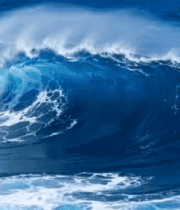 蓝色大海翻涌的浪花315#横屏 