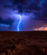 旷野闪电乌云自然景观4866#横屏 