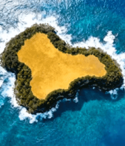 空中俯瞰海洋中的岛屿2875#横屏 