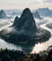  桂林漓江山水风光全景1927#横屏 	 