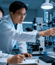 科研人员实验室分析数据2813#横屏 