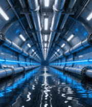 科技感隧道内部场景2035#横屏 
