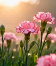  粉色康乃馨花卉特写857#横屏 	 