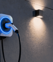 户外墙面上的新能源汽车充电桩4438#横屏 