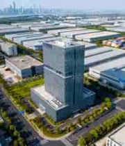  工业园区高楼航拍全景276#横屏 	 