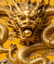 金色龙形浮雕特写950#横屏 