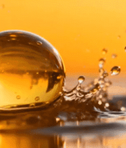 金色水滴微距特写画面2952#横屏 