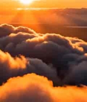  高空云海日出景象257#横屏 	 