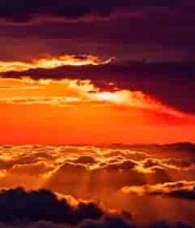  高空俯瞰日出云海景观639#横屏 	 