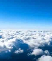  高空俯瞰云海蓝天1545#横屏 	 