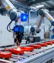  工厂机械臂自动化生产线666#横屏 	 