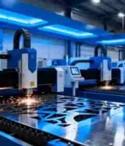  工厂内激光切割机切割金属画面2679#横屏 	 -