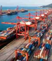  港口集装箱码头俯瞰素材1621#横屏 	 