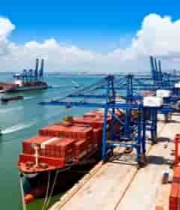  港口集装箱码头海运场景1370#横屏 	 