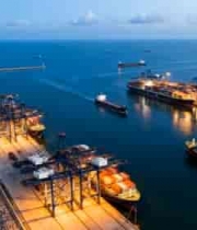  港口集装箱码头海运场景(1)2138#横屏 	 -