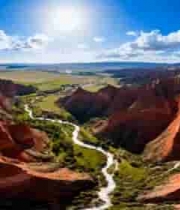  甘肃丹霞地貌自然风光1759#横屏 	 