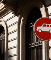 建筑旁车辆禁行标识2853#横屏 