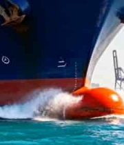  港口货轮船头特写1253#横屏 	 