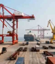  港口集装箱码头物流场景1154#横屏 	 