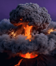 火山爆发震撼场景素材4096#横屏 