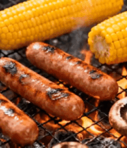 户外烧烤玉米香肠蘑菇素材1043#横屏 