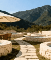 户外山间温泉池景观2484#横屏 