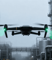 化工厂区无人机飞行画面3705#横屏 