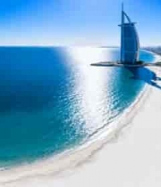  迪拜海滨城市建筑鸟瞰171#横屏 	 