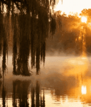 湖面日落天空美景(1)1627#横屏 