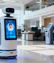  大厅内服务机器人展示1982#横屏 	 