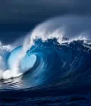  大海中汹涌翻滚的巨浪1348#横屏 	 -