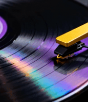 黑胶唱片播放特写素材3789#横屏 