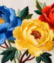  刺绣牡丹花素材1204#横屏 	 - 