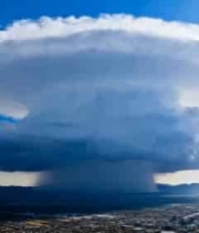  城市上空巨型积雨云景象1010#横屏 	 - 