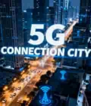  城市夜景网络覆盖画面1364#横屏 	 