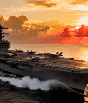 海上航行的航空母舰(2)2856#横屏 