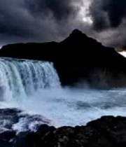  壮观瀑布水流景观3254#横屏 	 