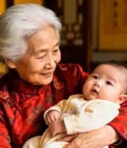  祖孙温情瞬间3284#横屏 	 - 