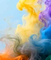  彩色烟雾在水中扩散画面412#横屏 	 - 